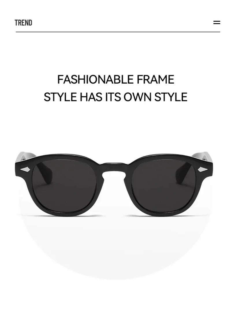 Vintage Round Sunglasses Women Men Retro Rivet Gradient Female Sun Glasses UV400 Square Shades Eyewear