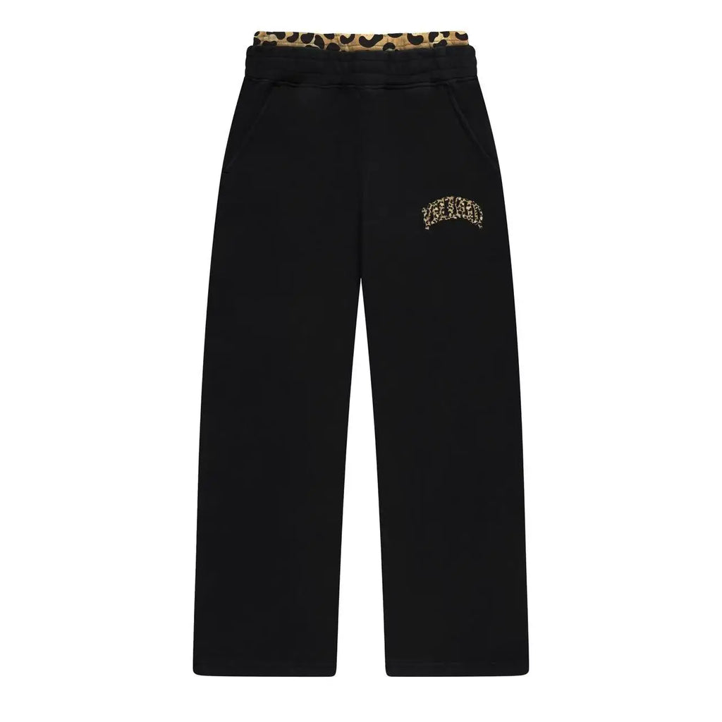 European and American men clothing set with new leopard print embroidery patch design retro street hip-hop sportswear for women