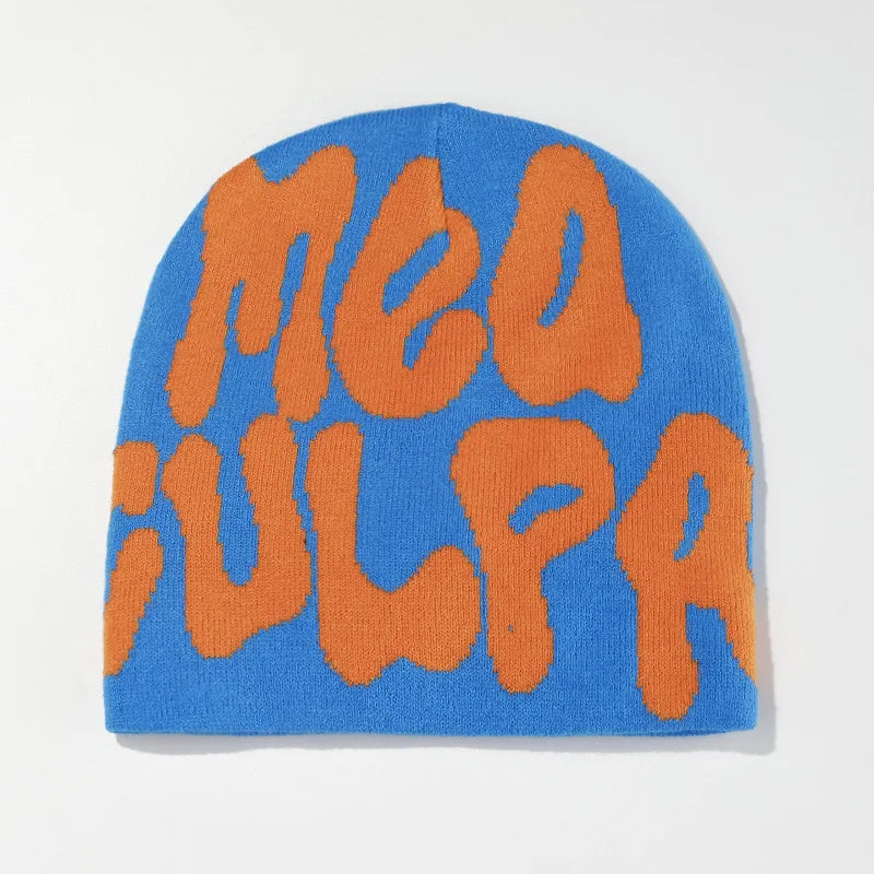 Knitting Cap Men Women Paragraph Quality Beanie Cap Y2k Warm Fashion Hundred Take Ins New Net Red Design Sense Niche Cold Cap