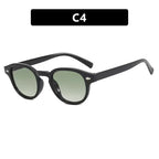 Vintage Round Sunglasses Women Men Retro Rivet Gradient Female Sun Glasses UV400 Square Shades Eyewear