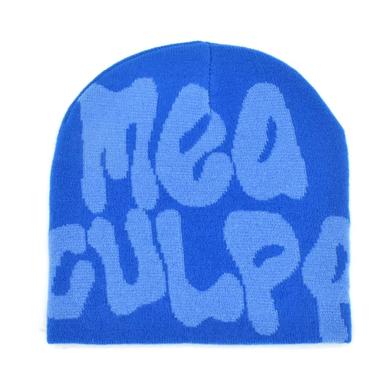 Knitting Cap Men Women Paragraph Quality Beanie Cap Y2k Warm Fashion Hundred Take Ins New Net Red Design Sense Niche Cold Cap