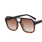 Fashion Square Sunglasses Women Vintage Frame Female Double Beam Sun Glasses Ocean Gradient Retro Designer Outdoor Oculos De Sol