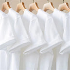 100% Cotton Men's  T-shirt O-neck Solid Color Bottoming Shirt Universal Casual Breathable T-shirt Tops Spring Autumn