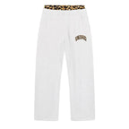 European and American men clothing set with new leopard print embroidery patch design retro street hip-hop sportswear for women