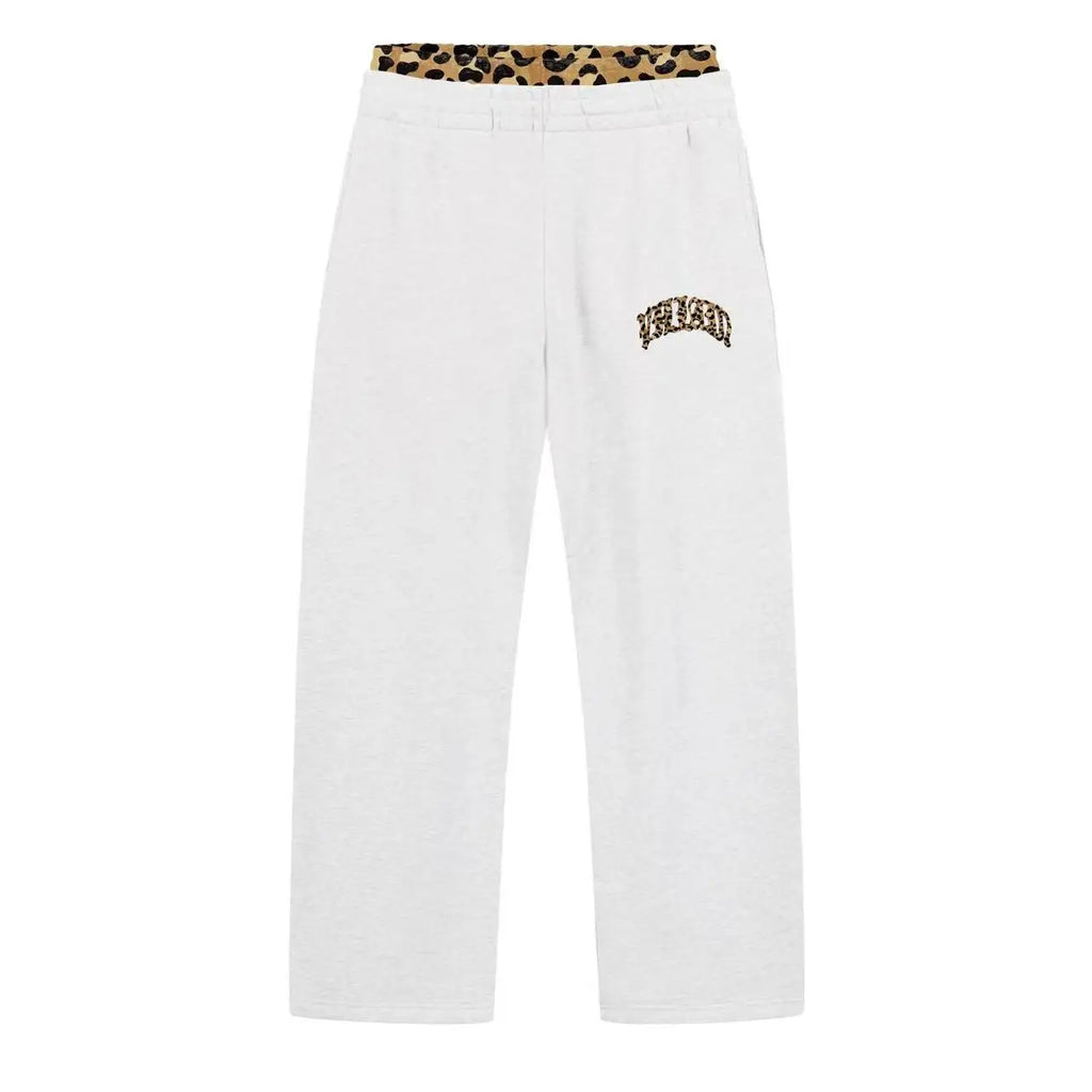 European and American men clothing set with new leopard print embroidery patch design retro street hip-hop sportswear for women