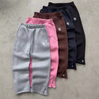 High Street Y2K Pants Mens Casual Trousers Hoodie Sets Streetwear Straight Sweatpants Loose Embroidery Hoodie Couple Trendy Suit