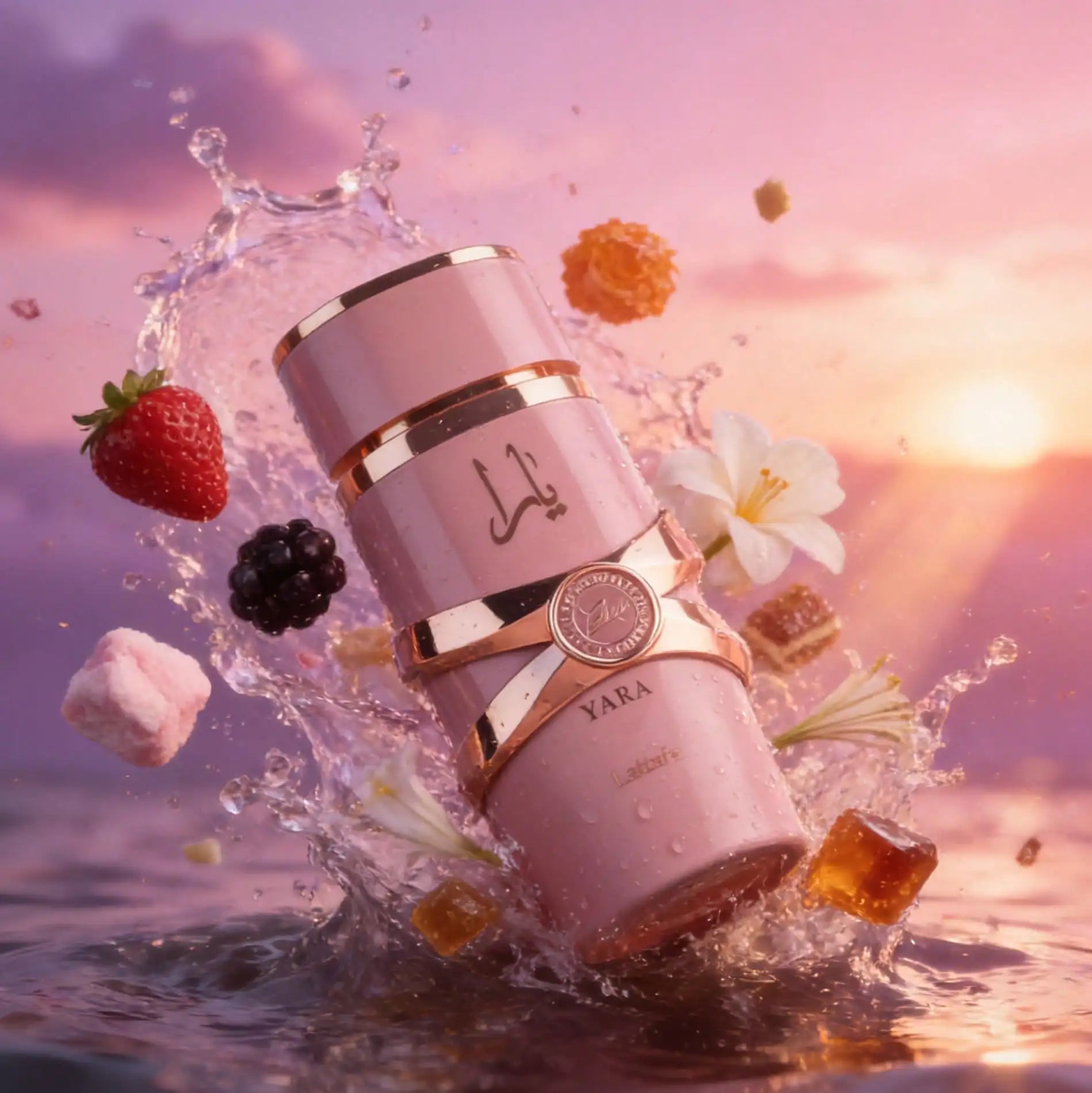 LATTAFA YARA ELIXIR ML perfume water for women-Fragrance delicious strawberry blackcurrant vanilla Caramel