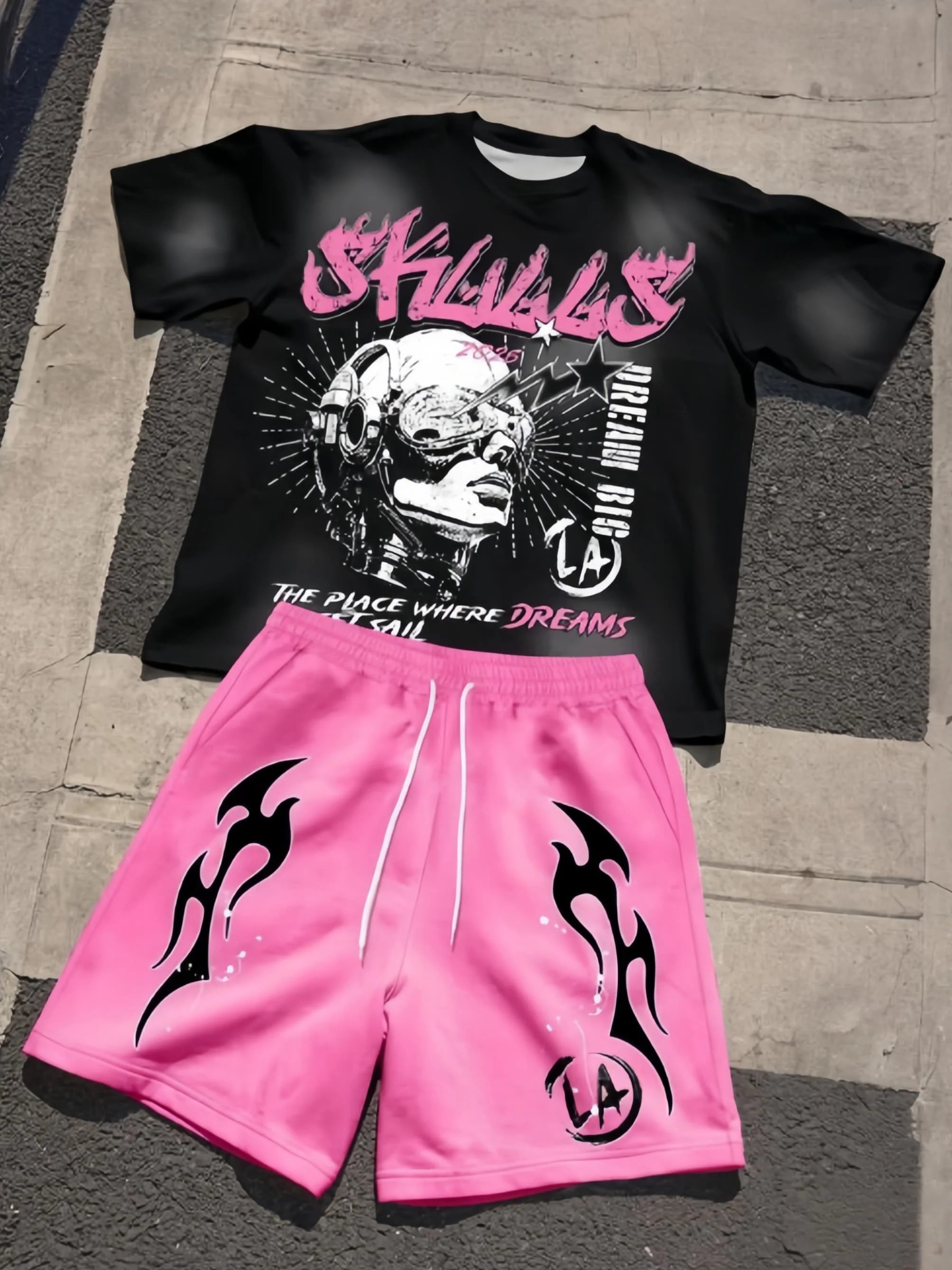 Children's Short-sleeved Set 26 Spring/Summer New Style Cartoon Fashion Boys' and Girls' Various Styles Short-sleeved Casual Set