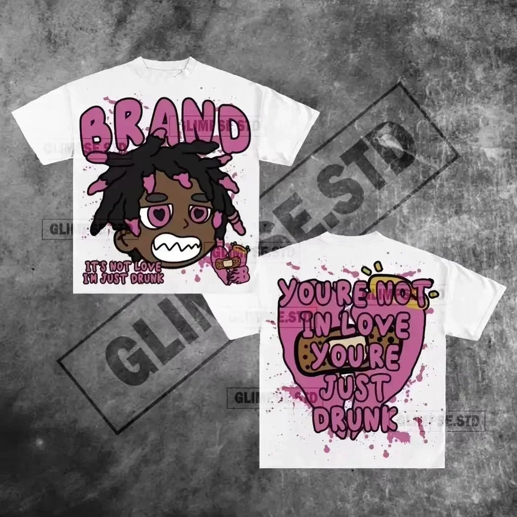 Harajuku Letter Gothic Graphic T Shirts Y2k Tops Men Women High Street Oversized T Shirt Pro Choice Streetwear Vintage Clothing