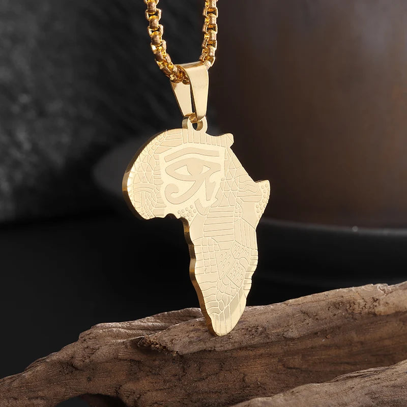 Shining Iced Out Ancient Egyptian God Eye of Horus Cross Pendant Necklace for Men and Women Hip Hop Trendy Amulet Jewelry Gift