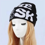 Autumn and Winter New Unisex European Style Risk Dice Knitted Hats Warm Street Versatile Color Block Beanies Fashion Hip Hop ins