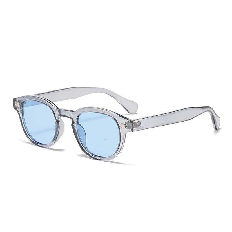 Vintage Round Sunglasses Women Men Retro Rivet Gradient Female Sun Glasses UV400 Square Shades Eyewear