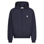Warm Men's Sportswear Hoodie Solid Color Hooded Sweater Loose Fleece Pullover Sportswear Dark Blue Y2K Plus Thick Street Fashion