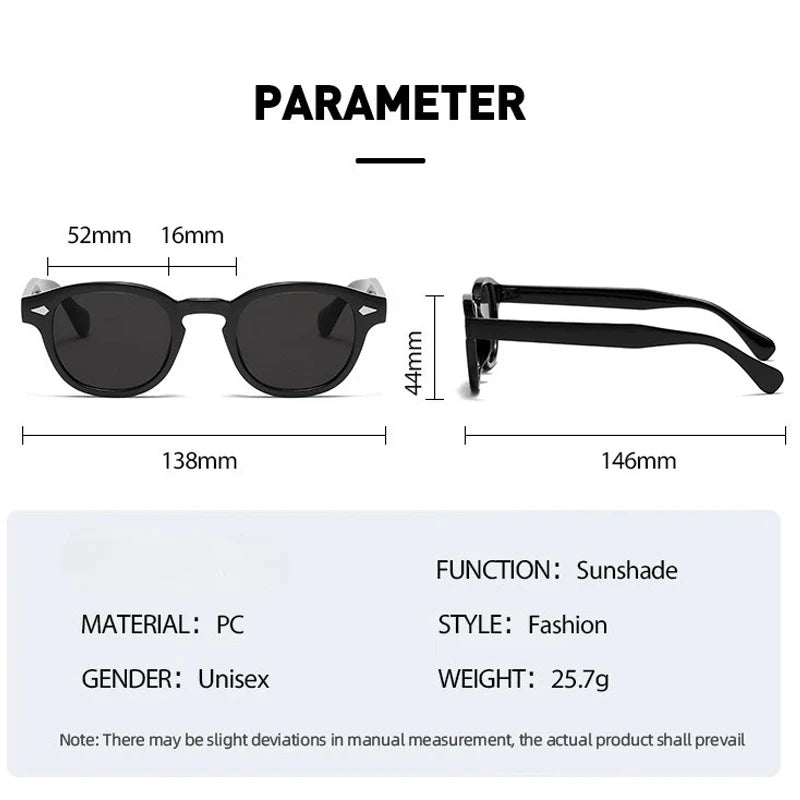 Vintage Round Sunglasses Women Men Retro Rivet Gradient Female Sun Glasses UV400 Square Shades Eyewear