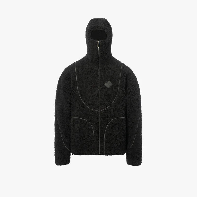 Men's and women's hoodies, fashionable loose multifunctional jackets, street style lamb wool cardigans hooded clothing
