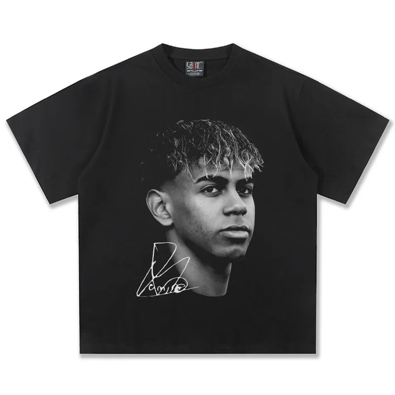 American Hip Hop 2026 New Yamal American Retro Crew Neck T-Shirt Women's Retro Fashion Short Sleeve Top