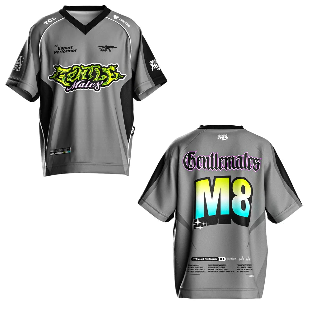 2026 M8 Esports Club VCT Jersey Gentle Mates Fans Custom ID Uniform Men Summer Breathable Short Sleeve Casual Sportswear Tops