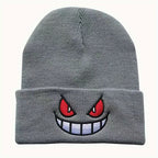 Mouth Eyes Embroidery Elasticity Cartoons Beanie Winter Keep Warm Fashion Autumn Crimping Woman Men Knitted Hat Skull Cap