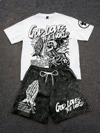 Children's Short-sleeved Set 26 Spring/Summer New Style Cartoon Fashion Boys' and Girls' Various Styles Short-sleeved Casual Set