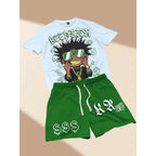 Children's Short-sleeved Set 26 Spring/Summer New Style Cartoon Fashion Boys' and Girls' Various Styles Short-sleeved Casual Set