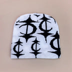 Personal European Style Pattern Wool Knitted Hats Autumn and Winter New Niche Warm Hip Hop Versatile Skate Fashion ins Beanies