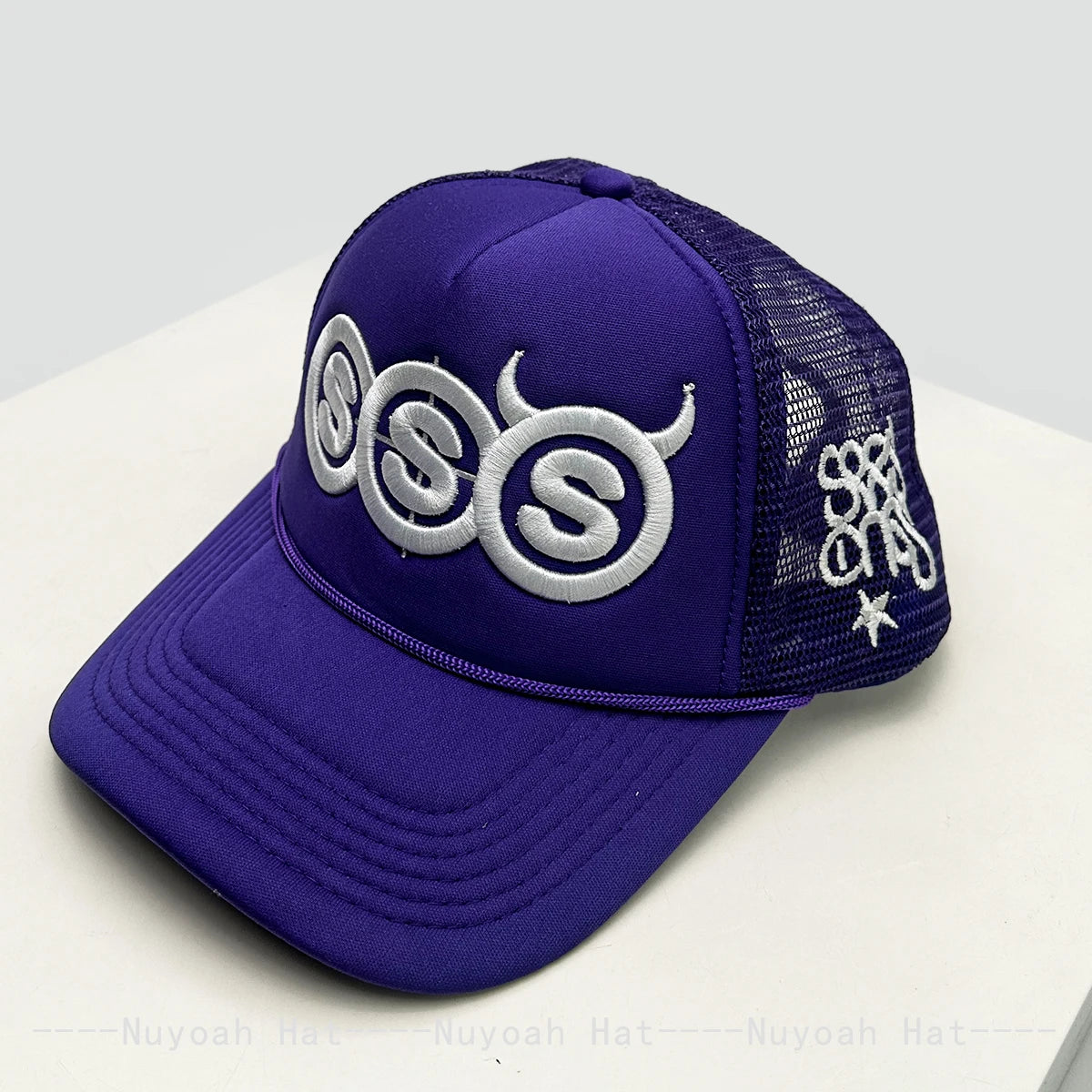 Personal Devil Horns Letters Embroidery Baseball Hats Breathable New Unisex Mesh Sunshade Hip Hop Versatile  Trucker CapsOutdoor