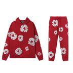 2026New brand hot sale New fashion foam print hoodie, European and American fashion men's sports suit, lovers' same suit