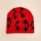 Personal European Style Pattern Wool Knitted Hats Autumn and Winter New Niche Warm Hip Hop Versatile Skate Fashion ins Beanies