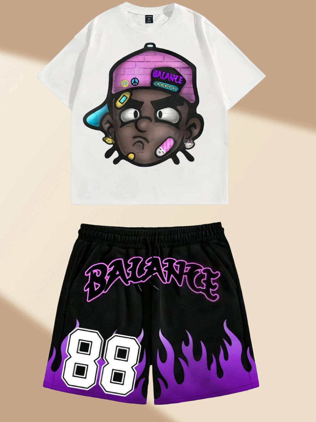 Children's Short-sleeved Set 26 Spring/Summer New Style Cartoon Fashion Boys' and Girls' Various Styles Short-sleeved Casual Set