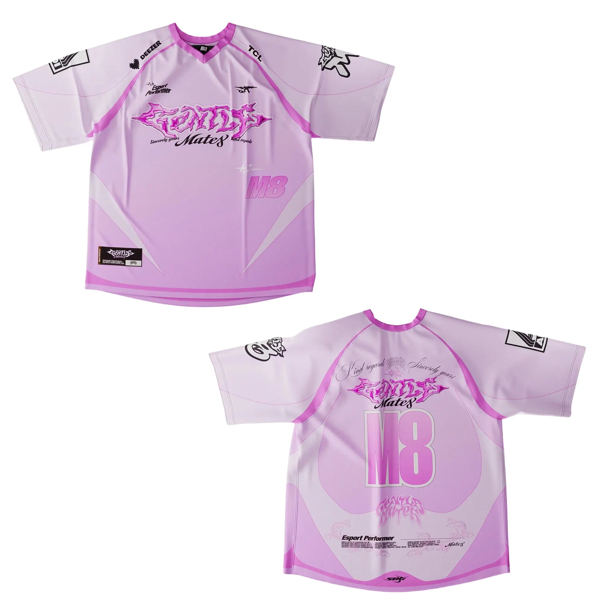 2026 M8 Esports Club VCT Jersey Gentle Mates Fans Custom ID Uniform Men Summer Breathable Short Sleeve Casual Sportswear Tops