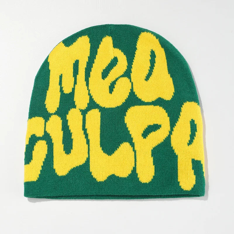 Knitting Cap Men Women Paragraph Quality Beanie Cap Y2k Warm Fashion Hundred Take Ins New Net Red Design Sense Niche Cold Cap