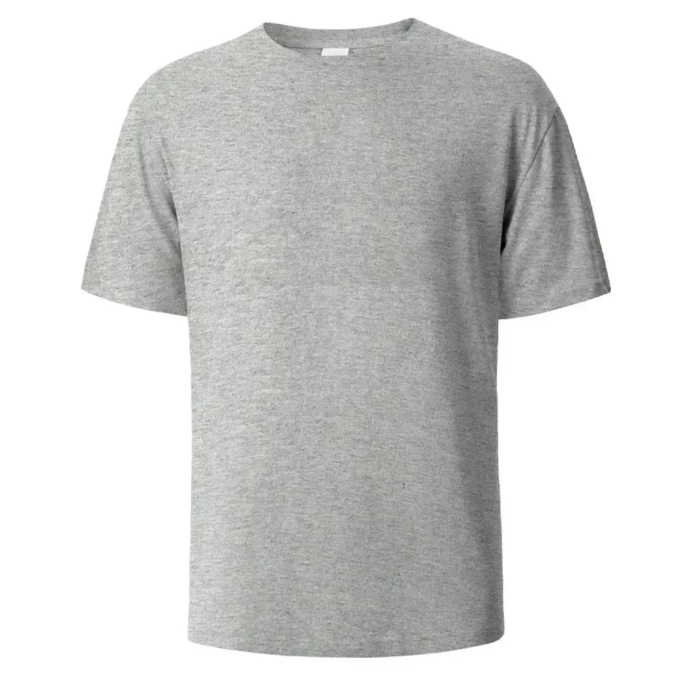 100% Cotton Men's  T-shirt O-neck Solid Color Bottoming Shirt Universal Casual Breathable T-shirt Tops Spring Autumn