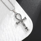 Shining Iced Out Ancient Egyptian God Eye of Horus Cross Pendant Necklace for Men and Women Hip Hop Trendy Amulet Jewelry Gift