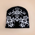 Personal European Style Pattern Wool Knitted Hats Autumn and Winter New Niche Warm Hip Hop Versatile Skate Fashion ins Beanies