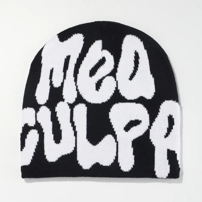 Knitting Cap Men Women Paragraph Quality Beanie Cap Y2k Warm Fashion Hundred Take Ins New Net Red Design Sense Niche Cold Cap
