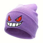 Mouth Eyes Embroidery Elasticity Cartoons Beanie Winter Keep Warm Fashion Autumn Crimping Woman Men Knitted Hat Skull Cap
