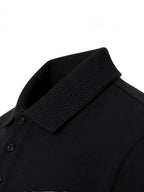 Men's Summer Retro American-style Trendy Men's Short-sleeved Polo Shirt with Letter Print Dark Street Style Outfit