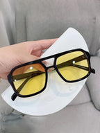 Fashion Square Sunglasses Women Vintage Frame Female Double Beam Sun Glasses Ocean Gradient Retro Designer Outdoor Oculos De Sol