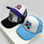 New Men Women American Style Embroidered Letters Lip  Baseball Hats Sunshade Versatile Breathable Niche Truck Cap Fashion Street