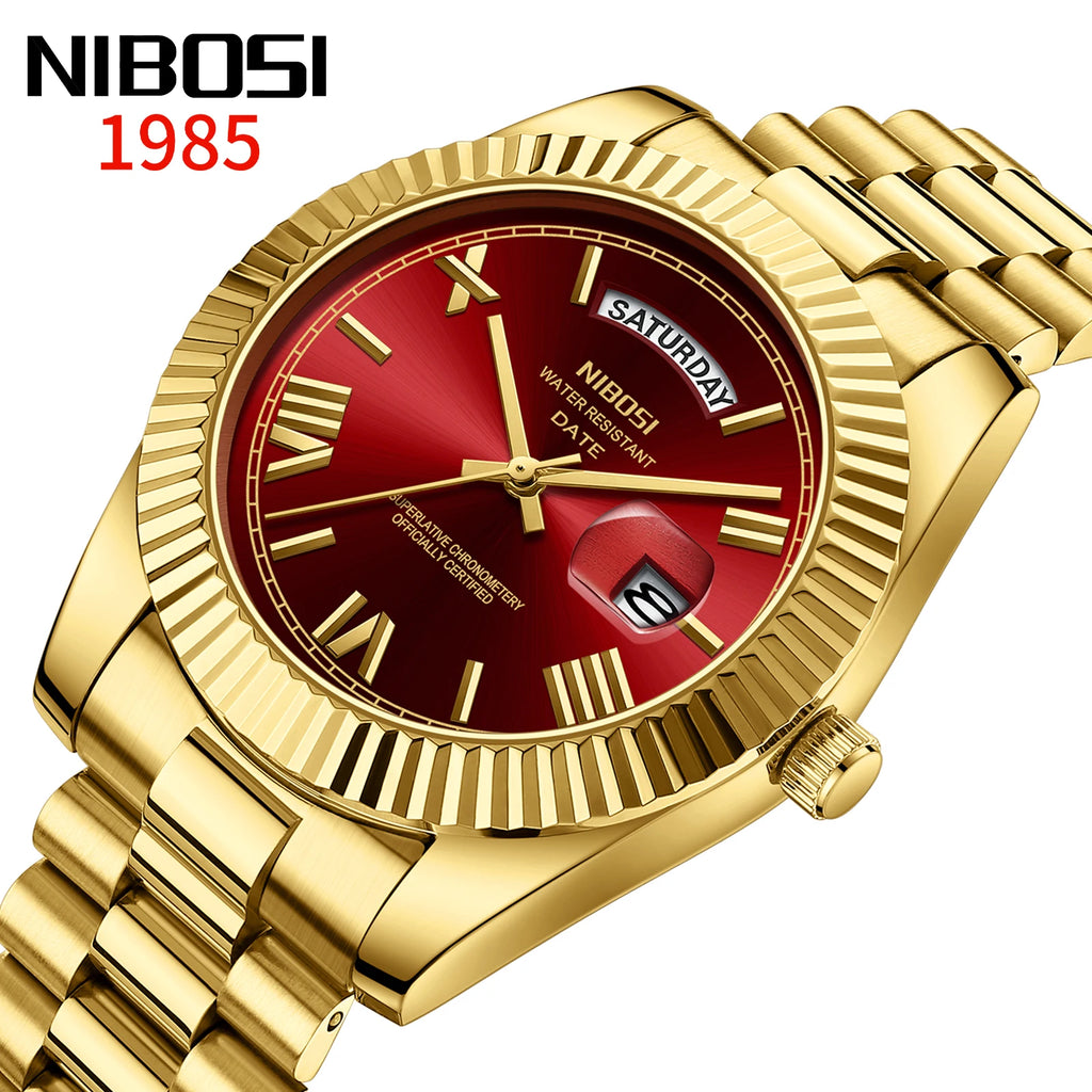 NIBOSI Brand Luxury Quartz Watches For Men Fashion Date Display Luminous Fashion Stainless Steel Men's Watch relogios masculino