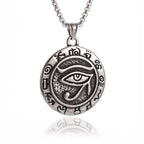 Shining Iced Out Ancient Egyptian God Eye of Horus Cross Pendant Necklace for Men and Women Hip Hop Trendy Amulet Jewelry Gift