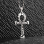 Shining Iced Out Ancient Egyptian God Eye of Horus Cross Pendant Necklace for Men and Women Hip Hop Trendy Amulet Jewelry Gift