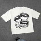Harajuku Letter Graphic T Shirts Y2k Tops Men Women High Street Oversized T Shirt Pro Choice Streetwear Vintage Tee Clothing