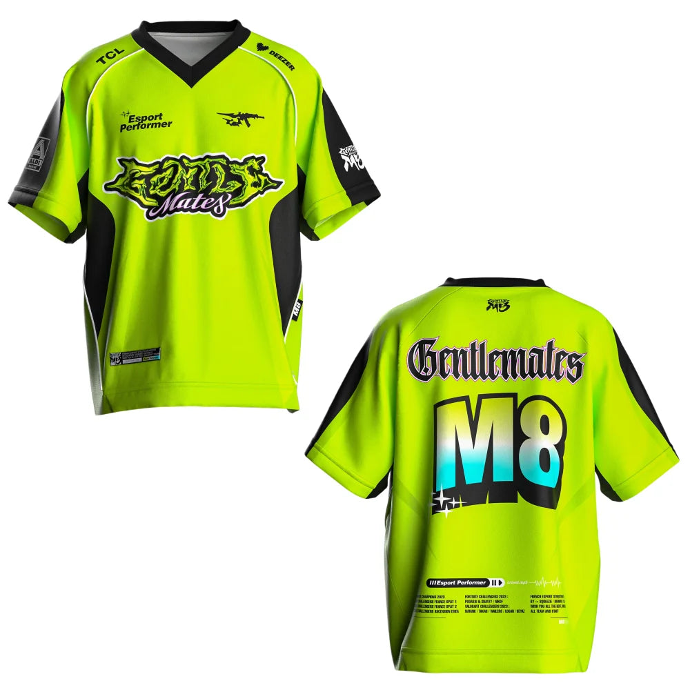 2026 M8 Esports Club VCT Jersey Gentle Mates Fans Custom ID Uniform Men Summer Breathable Short Sleeve Casual Sportswear Tops