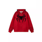 MARVEL Spider Man Outerwear Men Women Fashion street Hip Hop Sweatshirt Lovers Autumn Winter Zipper Casual Loose Hooded Hoodie