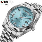 NIBOSI Brand Luxury Quartz Watches For Men Fashion Date Display Luminous Fashion Stainless Steel Men's Watch relogios masculino