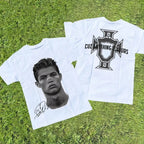 Cristiano Ronaldo Neymar Lionel Messi Football Superstar Portrait Printed Tee Men Women Cotton Loose Casual Short Sleeve Tshirt