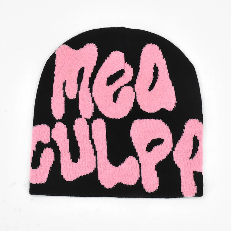 Knitting Cap Men Women Paragraph Quality Beanie Cap Y2k Warm Fashion Hundred Take Ins New Net Red Design Sense Niche Cold Cap