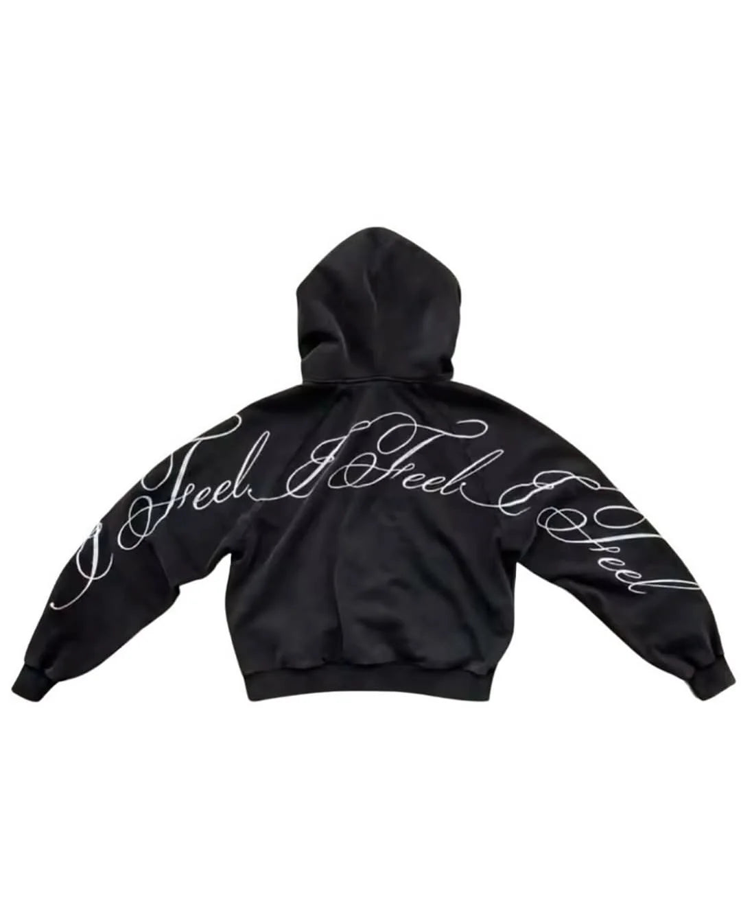 American retro black letter-printed hooded sweatshirt street fashion high street hot girl hip-hop rock grunge rock Harajuku punk