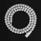3Mm-5Mm Iced Out Bling 5A Cubic Zirconia1 Row Tennis Chain Necklace Men Hip Hop Jewelry 5A Men And Woman Necklace Drop Shipping